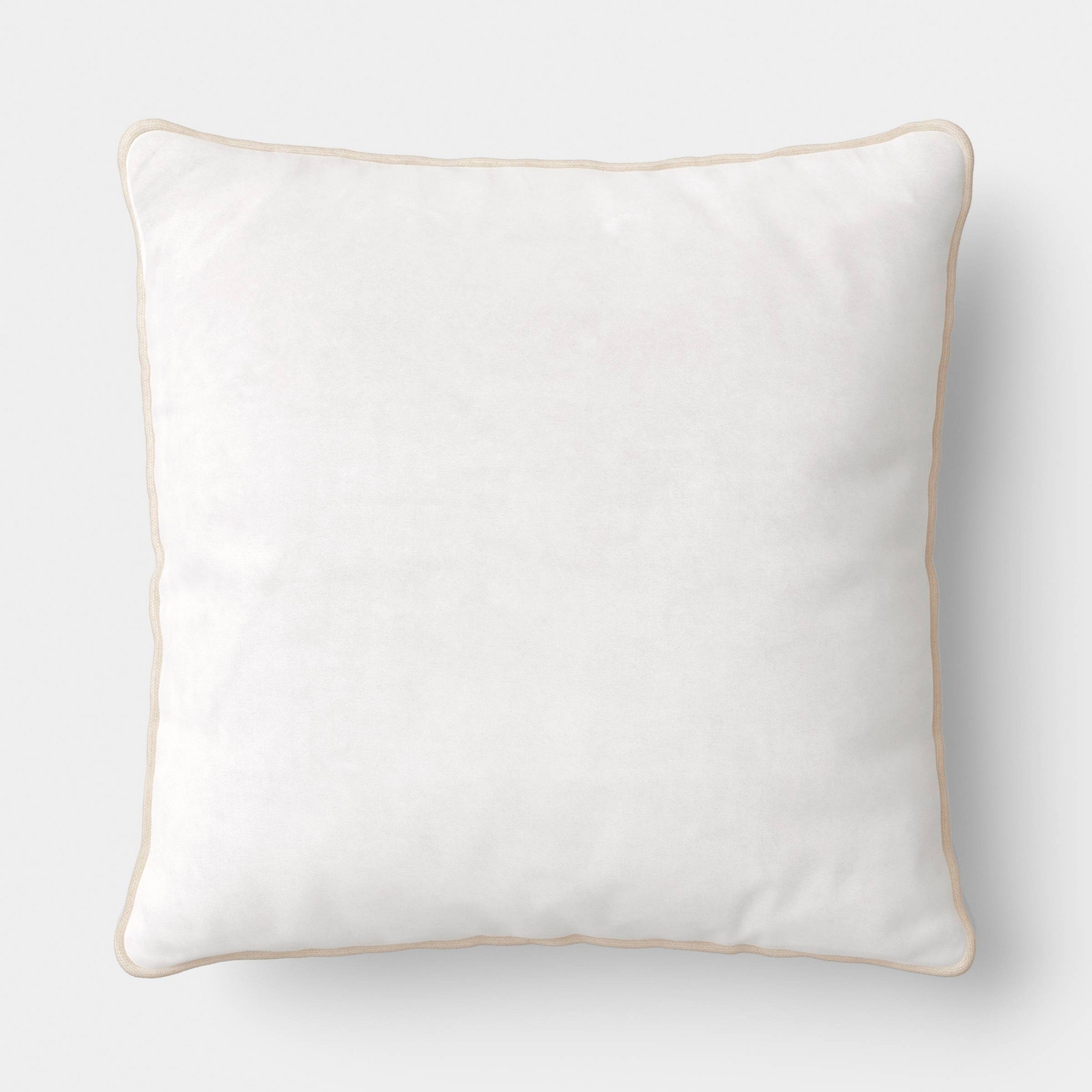 20"x20" Square Cotton Velvet Pillow Ivory - Threshold™