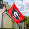 NCAA University of Georgia Flag with Grommets, 3'x5' UGA Bulldogs Outdoor College Flags & Banners for Garden Patio Indoor Wall Décor - 2 of 4