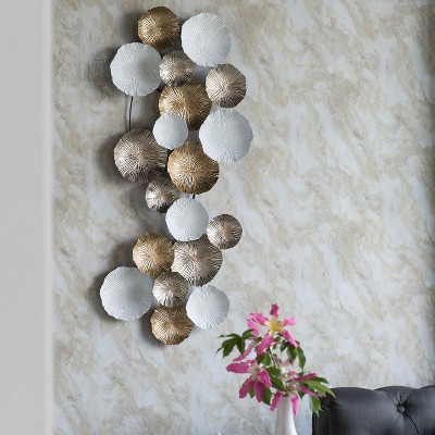 Gulches 39.5" x 18" Metal Contemporary Wall Decor Accent, Large Hanging Sculpture for Bedroom Entryway Living Room