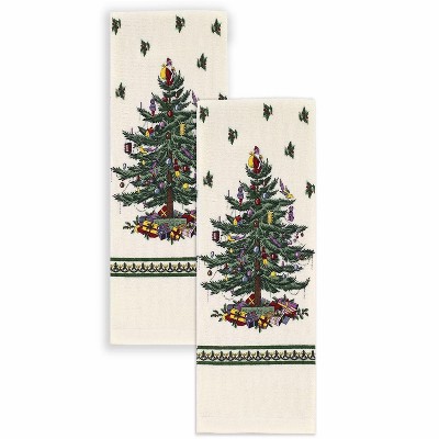 Avanti Spode Tree Green Kitchen Towels Set of 3