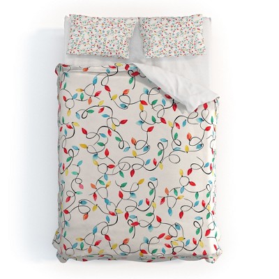 Ninola Design Christmas lights Duvet Cover + Pillow Sham(s) - Deny Designs