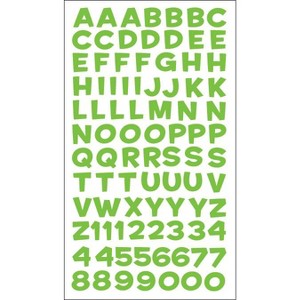 Sticko Alphabet Stickers - Funhouse, Green Metallic, 89pcs - 1 of 1