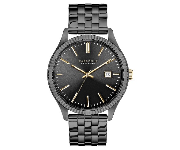 Caravelle New York by Bulova Men's Gray Ion-Plated Stainless Steel Bracelet Watch - 45B120