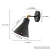 LNC Canes 6.5-in W 1-Lights Matte Black Modern/Contemporary  Wall Lights - 3 of 4