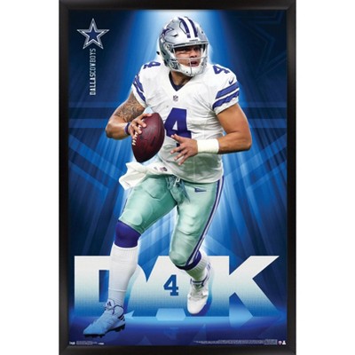 Trends International Nfl Dallas Cowboys - Dak Prescott 22 Framed Wall  Poster Prints Barnwood Framed Version 14.725 X 22.375 : Target