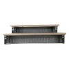 Set of 2 Distressed Metal and Wood Hanging Wall Shelves - Foreside Home & Garden - 4 of 4