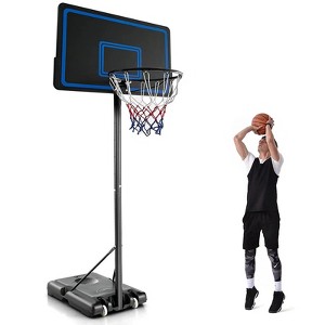 SKONYON 44" Portable Basketball Hoop System 7.5 - 10ft Height Adjustable - 1 of 4