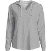 Lands' End Women's Long Sleeve Slub Hooded Popover - 3 of 4