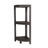 32" SnazzyCorner Tall Teak Shower Shelf Light Gray - CoastalVogue - 2 of 4