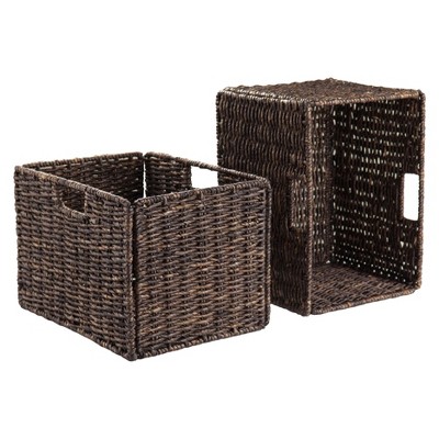 2pc Granville Tall Baskets Chocolate - Winsome