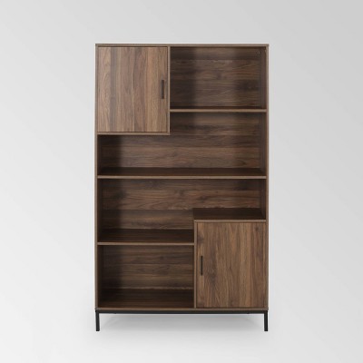 64.5" Frankford Contemporary Cube Unit Bookcase Walnut - Christopher Knight Home