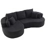 ModernLuxe 106"W Sectional Sofa, 2pcs Cloud Curved Sofa Couch with Chaise For Living Room Bedroom Apartment - 4 of 4