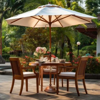 Elegance Cappuccino Polymer Outdoor Umbrella Stand Base
