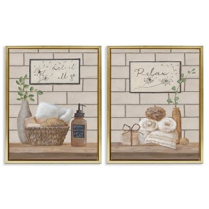Stupell Industries Go Relax Traditional Bathroom, 31" x 25" - 1 of 4
