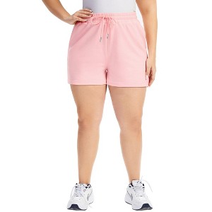 Women's Plus Size Athletic Shorts High Waist Workout Running Lounge Casual Yoga Shorts with Pockets - 1 of 4