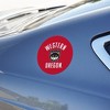 Western Oregon University Wolves Logo Automotive Car Refrigerator Locker Vinyl Circle Magnet - 3 of 4