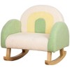 NicBex Toddler Rocking Chair Solid Wood Frame, Faux Lambswool Fabric, Kids Armchair for Nursery & Playroom, Non-Toxic for Ages 1-3 Years - 3 of 4