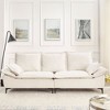 88.5" Sofa Couch, Upholstered Couch With Eucalyptus Wood Frame, 2 Pillows, 3 Seater Velvet Sofa Bed For Home Apartment Living Room Dormitory - 3 of 4