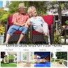 homfan 3-Piece Resin Wicker Patio Chair Set with Metal Frame ¨C Swivel Rotating Outdoor Conversation Set - 3 of 4