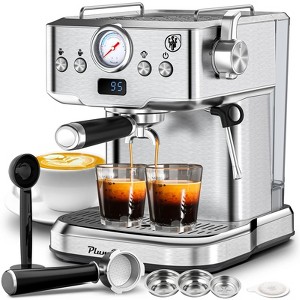 ELJGET Espresso Maker 20 Bar Maker Coffee Machine 1.8L Water Tank, Stainless Steel, Silver - 1 of 4