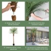 7-9 ft Tall Artificial Palm Tree Realistic Faux Palm Plant Indoor Outdoor Tropical Decor Large Fake Palm - 4 of 4
