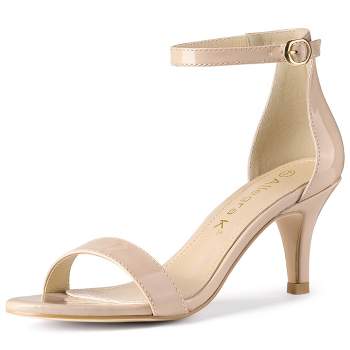 Allegra K Women's Ankle Strap High Heeled Open Toe Stiletto Heels Sandals