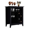 Gulches Black Wengue Bar Cabinet with 8 Wine Cubicles 4.8''H x 4.4''W, Interior Shelf and 37.12'' Superior Top - 4 of 4
