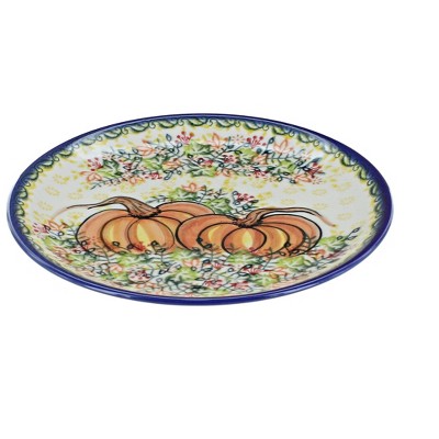 Blue Rose Polish Pottery Vena Dessert Plate