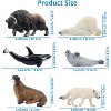 12-Piece Large Polar Animal Figurines Set, 4-7 Inch Arctic Toys with Polar Bear, Caribou & Whale for Play and Cake Decor - 3 of 4
