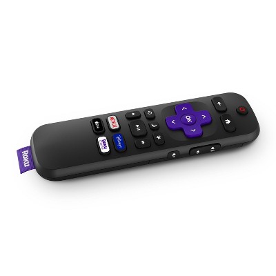 Black Universal Voice Control TV Remote with Pre-set Buttons