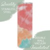 Elanze Designs Tie Dye Design Orange Blue 20 ounce Stainless Steel Travel Tumbler - 3 of 4