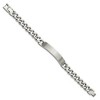 Black Bow Jewelry Men's Stainless Steel Adjustable Curb Link Brushed I.D. Bracelet, 9 In - 2 of 4