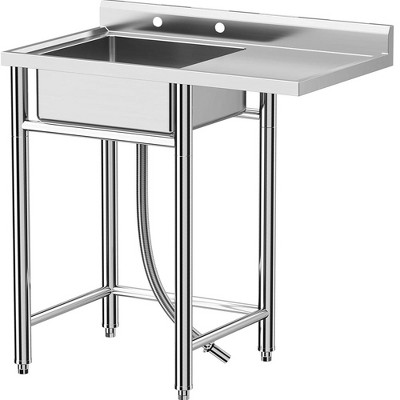 WhizMax 304 Stainless Steel Sink, Freestanding Commercial Kitchen Sink