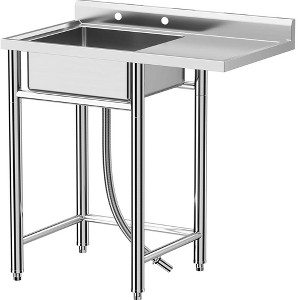 WhizMax 304 Stainless Steel Sink, Freestanding Commercial Kitchen Sink - 1 of 4