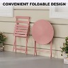 TackView Bistro Table and Chairs, 3 Piece Outdoor/Indoor Folding Patio Bistro Sets, 2 Chair Patio Furniture Set with Table, for Yard, Garden - 3 of 4