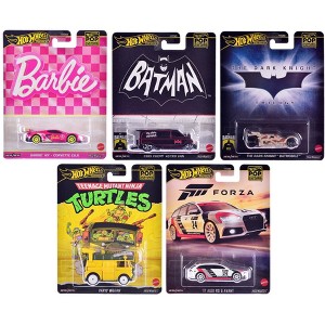 "Pop Culture 2024" 5 piece Set E "Premium Series" Diecast Model Cars by Hot Wheels - 1 of 4