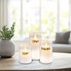 LumaBase Battery-Operated LED Glass Candles with Flickering Flame, Live Laugh Love - Set of 3 - 2 of 4