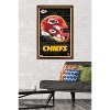 Trends International NFL Kansas City Chiefs - Neon Helmet 23 Framed Wall Poster Prints - 2 of 4