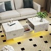 Extendable Coffee Table with Sliding Top & Hidden Storage Compartment,39"-57" Center Table for Living Room-Baofuwish - 2 of 4
