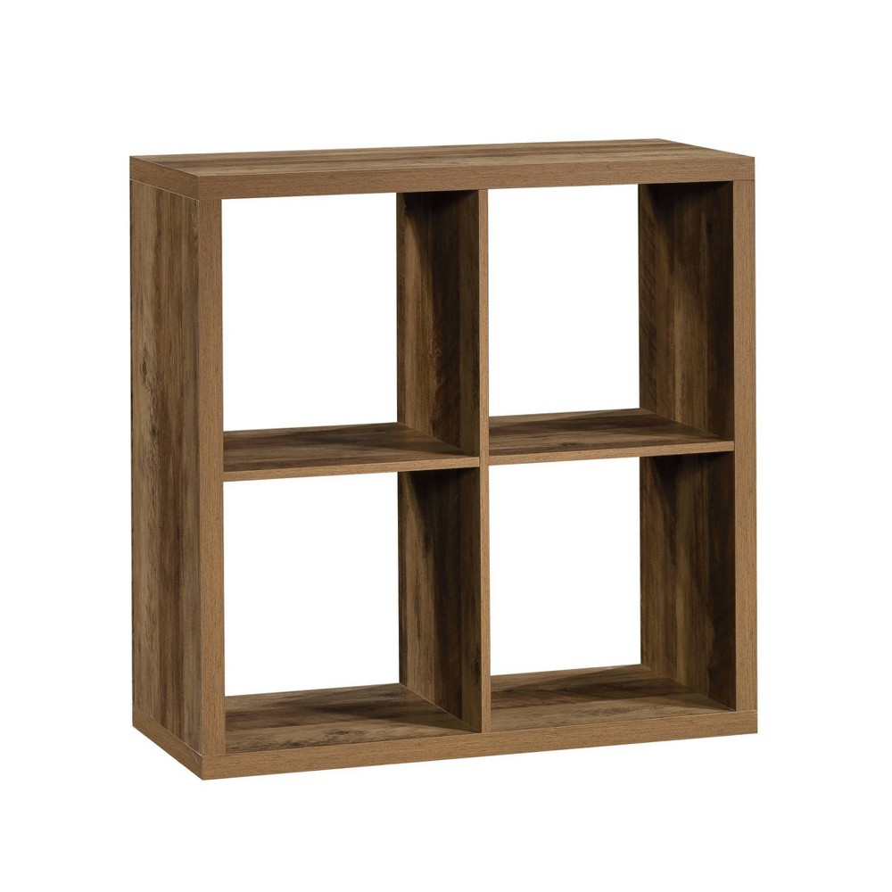 Photos - Garden & Outdoor Decoration Sauder 29.92" 4 cube Organizer Bookcase Rural Pine: Transitional Style, MDF Frame, Fixed Shelves 