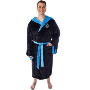 Harry Potter Adult Fleece Plush Hooded Robe - Big and Tall - 1 of 4