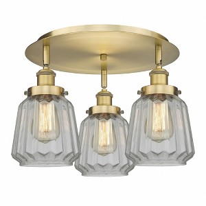 Chatham - 3 Light Flush Mount In Art Deco Style-8 Inches Tall and 18.25 Inches Wide - 1 of 1
