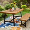 2pc Acacia Wood Patio Set with Bench - Captiva Designs: Weather-Resistant, Ergonomic Design - 3 of 4