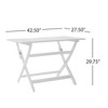 Wooden Foldable Patio Dining Table in White - 4 of 4
