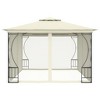 vidaXL Cream Gazebo with Nets - Outdoor Party Tent with UV-resistant Fabric, Steel Frame, Perfect for Weddings, BBQ parties, Camping, and More - 3 of 4