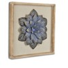 HomeRoots 12" X 13" Dark Blue Flower Wood and Metal Wall Decor - 4 of 4