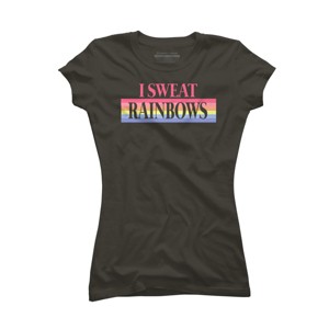 Junior's Design By Humans Rainbow Sweat By ChinUp T-Shirt - 1 of 3