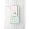 Togas Jumbo White/Turquoise Towel - 3 of 4