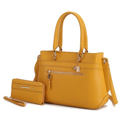 MKF Collection Gardenia Vegan Leather Women’s Tote Bag & Wallet by Mia K