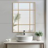 Lirago Wrought Iron Rectangular Gold Panel Wall Mirror 0.78" D x 30" W x 39" H - 3 of 4